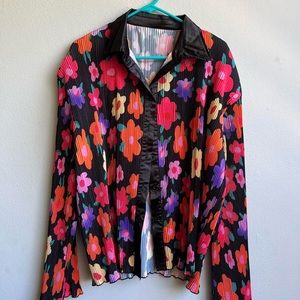 Hippie Floral Print Long Sleeve Shirt